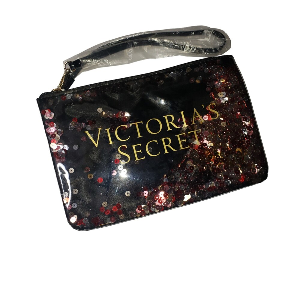 Victoria's Secret Sequin Make Up Cosmetic Bag NEW